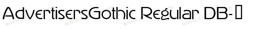 AdvertisersGothic Regular DB字体转换